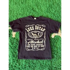 Luke Bryan Kick the Dust Up Tour 2015 Black T Shirt Size Medium
